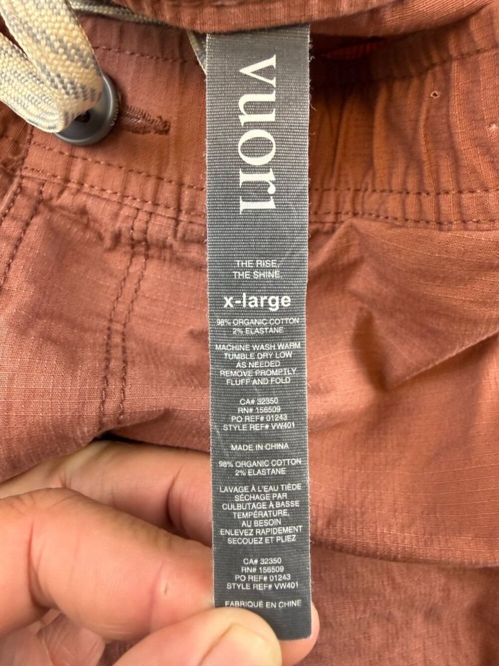 Vuori Ripstop Duraterra Pant Mens XL Climber 28" Inseam Stretch V412 - Picture 3 of 6